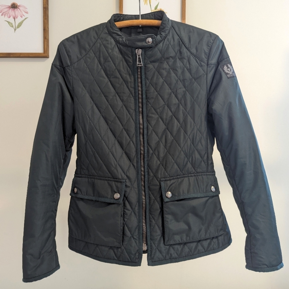 Belstaff Randall Quilted Green Jacket - size 38